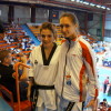 Letizia con la sua avversaria Iris Jovic Vujakovic della nazionale Serba 